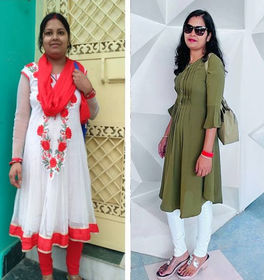 Coach Bindi Bhavani Before and After 8kg Fat Loss